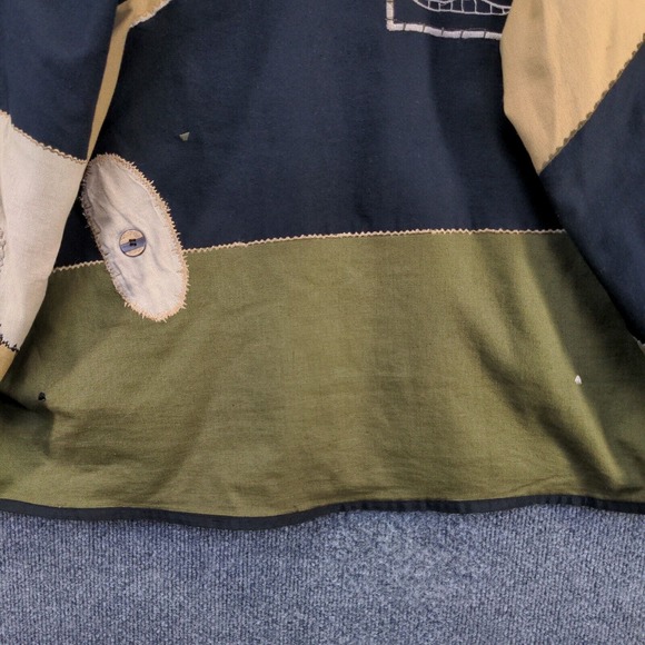 Liz & Me Women's Jacket Multicolor 3X Cotton Rayon Flax Blend Boho Patchwork - Picture 4 of 12